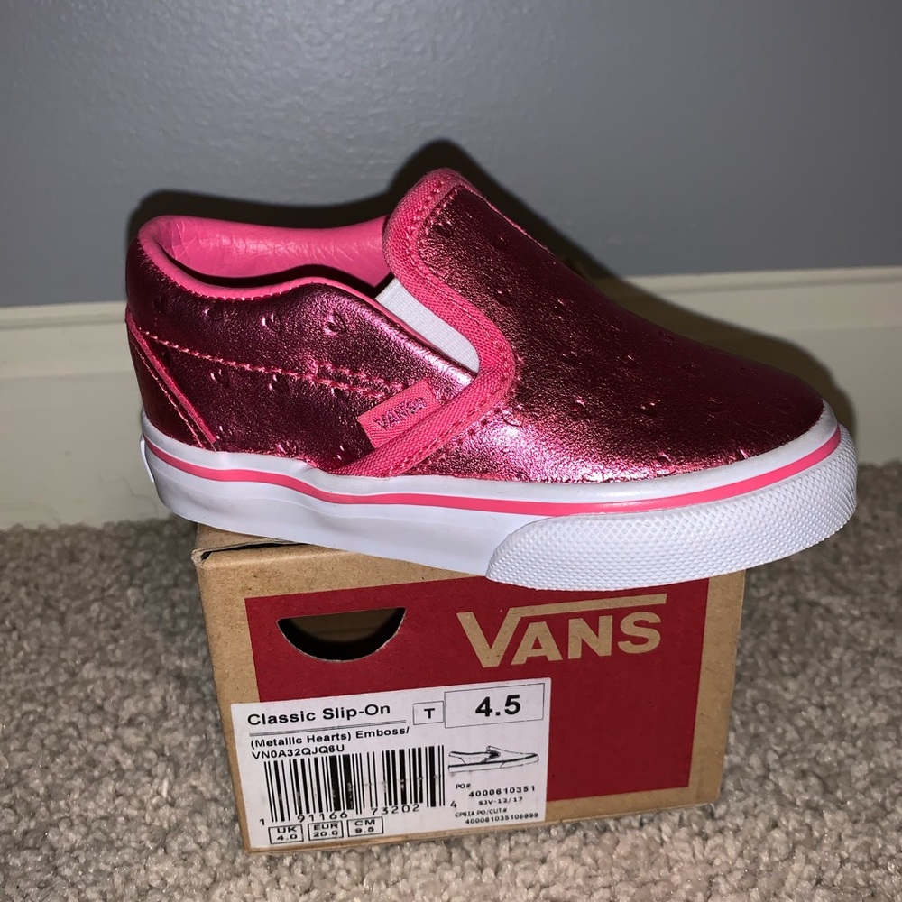 Girls Pink Vans Slip On